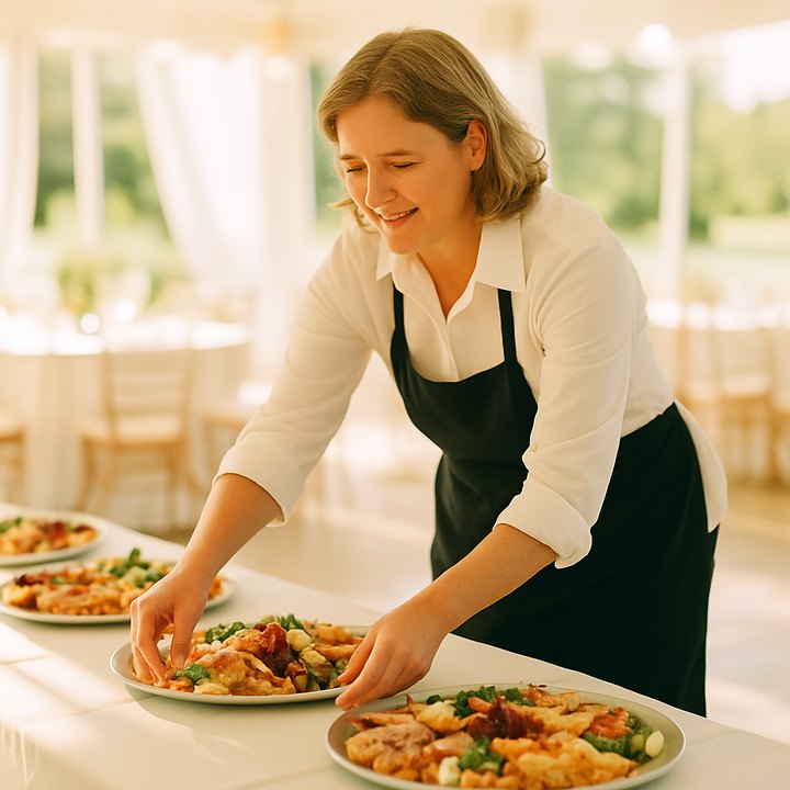 Caterers at work