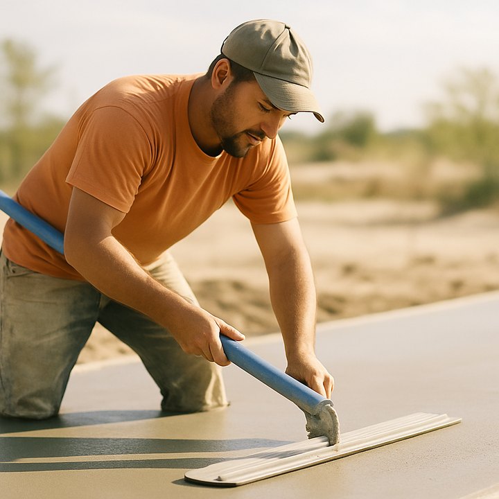 Concrete contractors at work