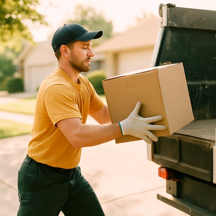 Junk removal and hauling companies at work