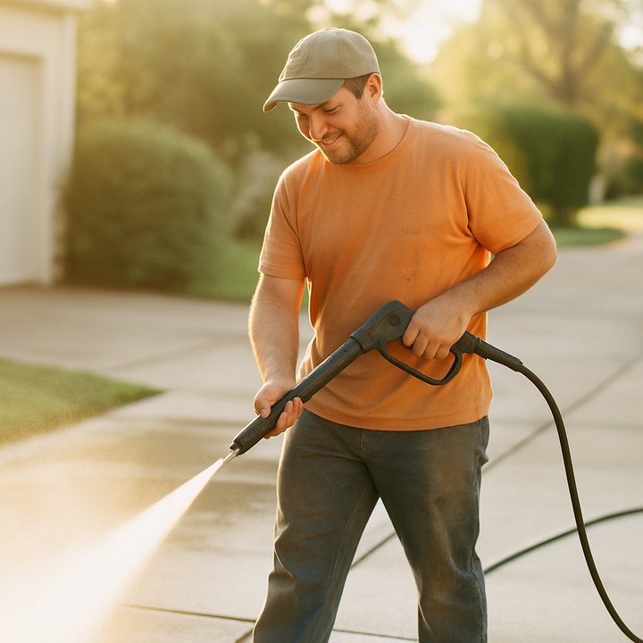 Power washing companies at work