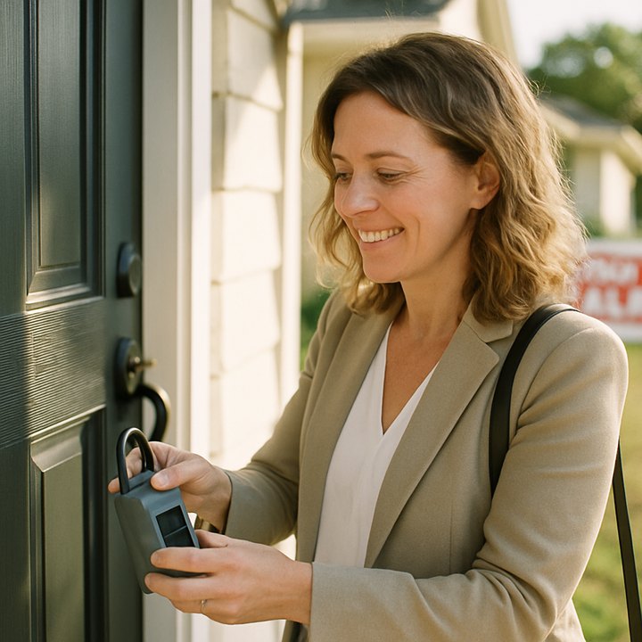 Real estate agents at work