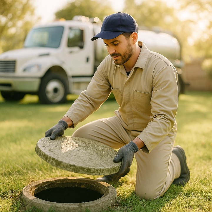 Septic companies at work