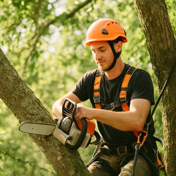 Tree service companies at work