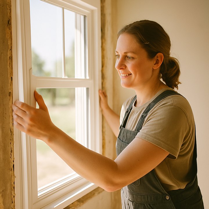 Window installers at work